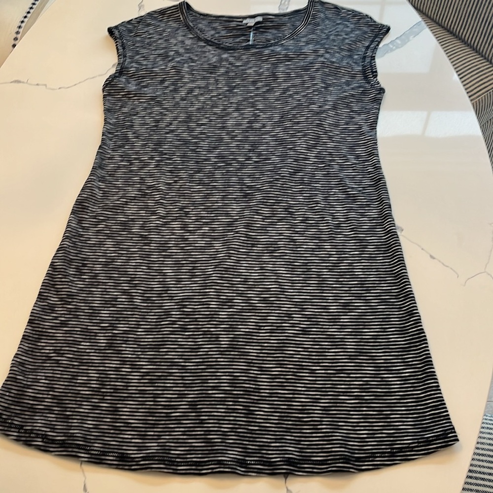 T by Talbots Black and White Dress